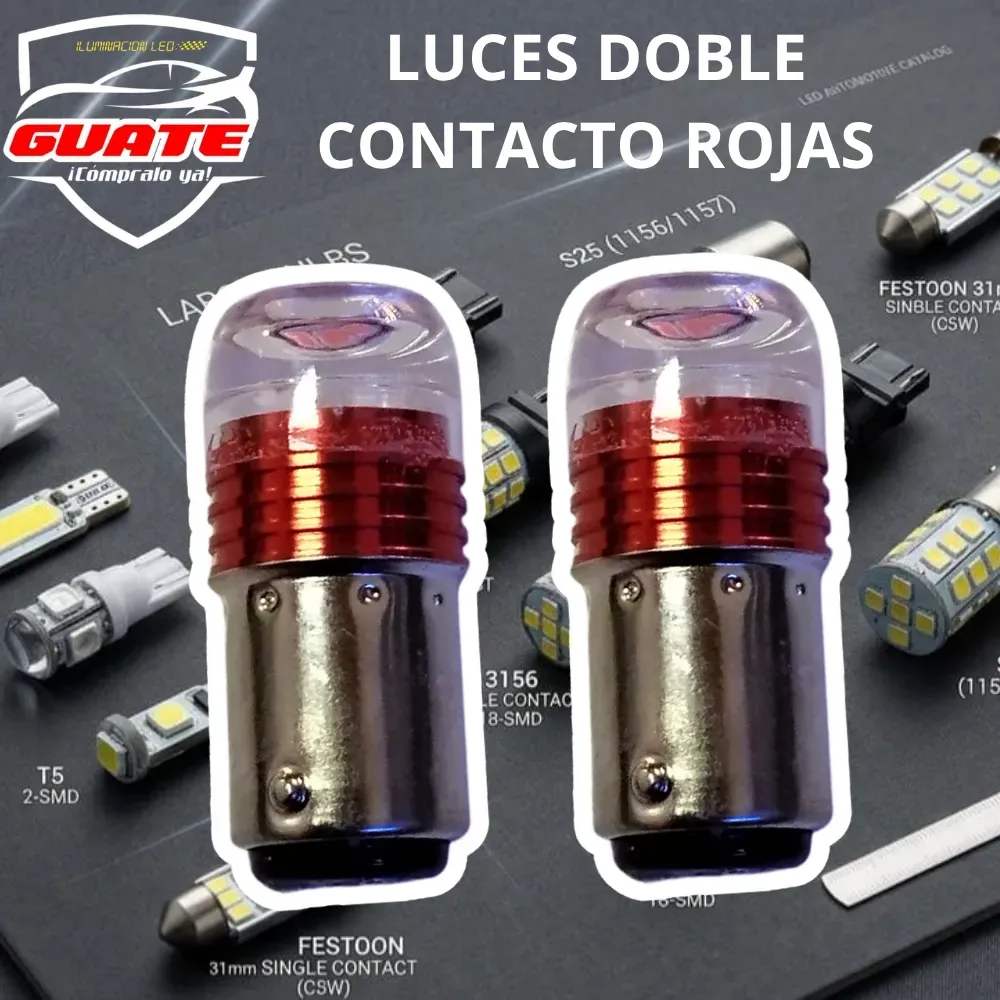 LUCES DOBLE CONTACTO ROJAS