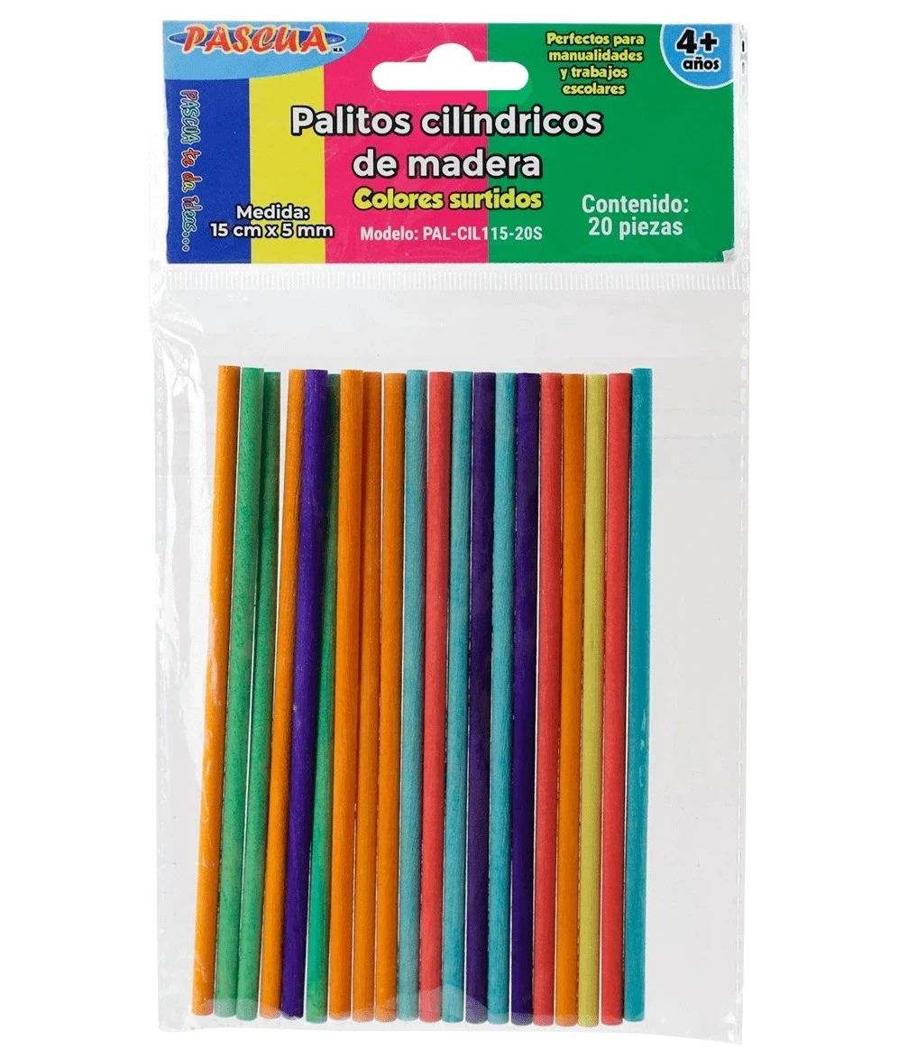 palitos de colores cilindrico 30 cm