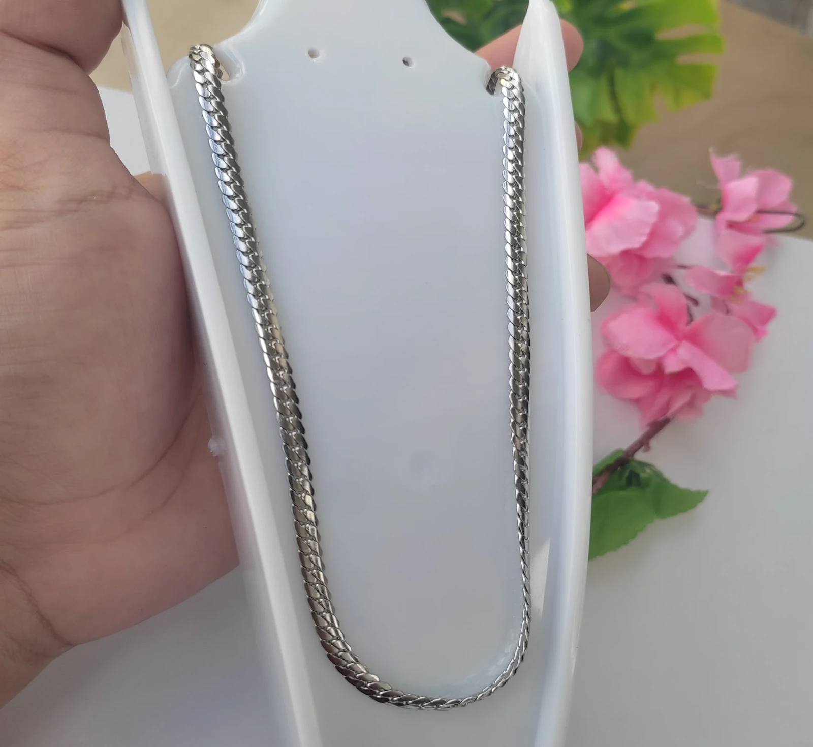 CADENA PARA HOMBRE SILVER ESPIGAS