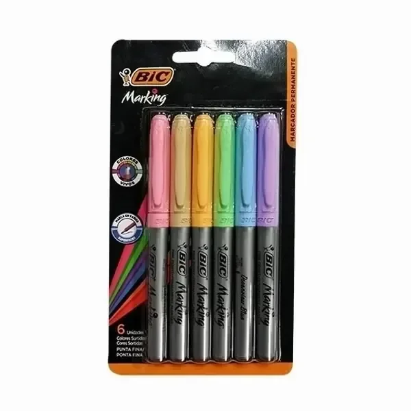 Marcadores Bic Marking Pastel 2