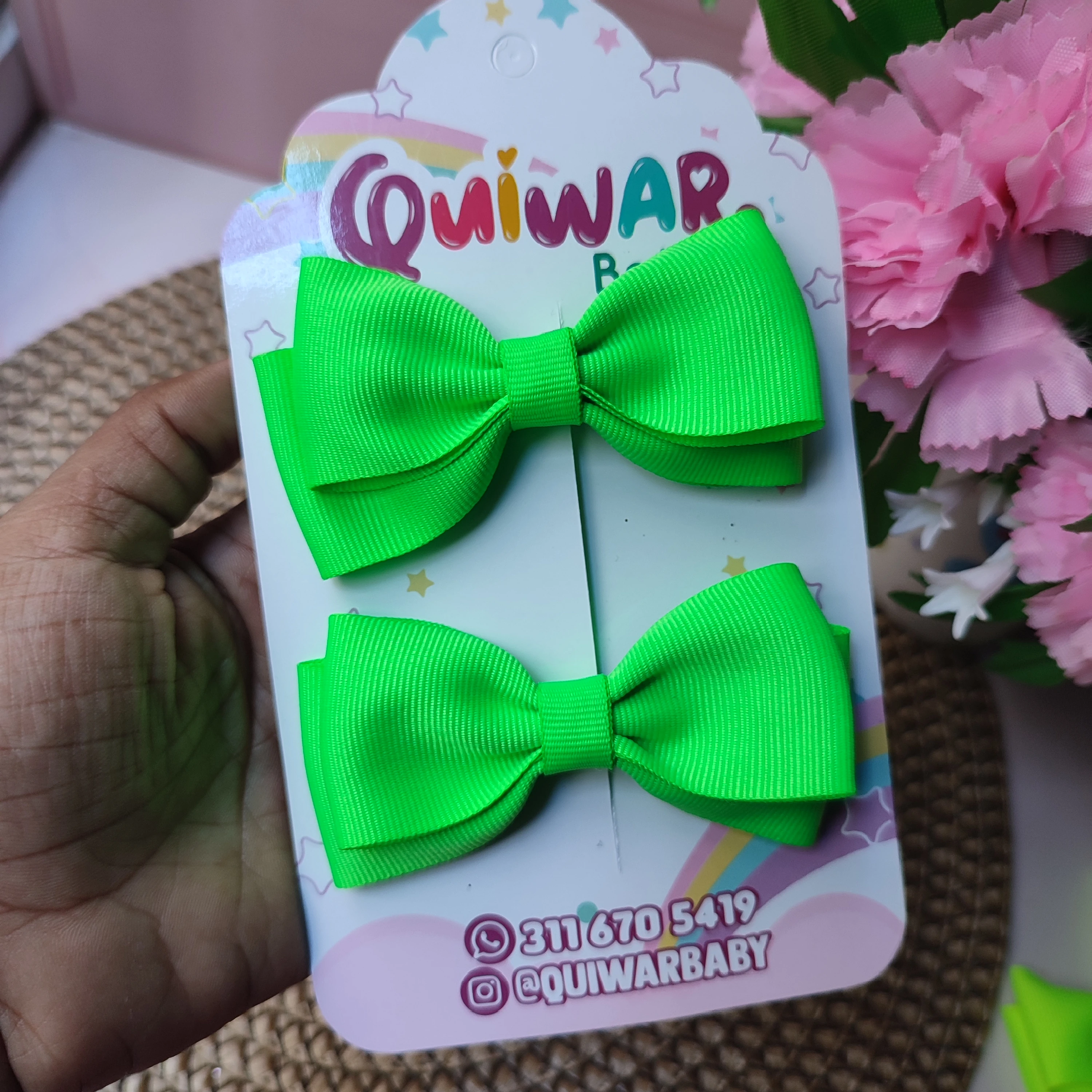 Lazo olivia carnaval verde neon