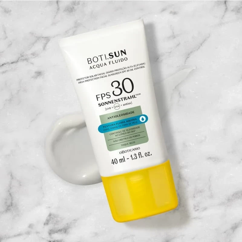 Protector Solar Facial Antiaceite SPF30 BOTI SUN Acqua Fluido 40ml 2