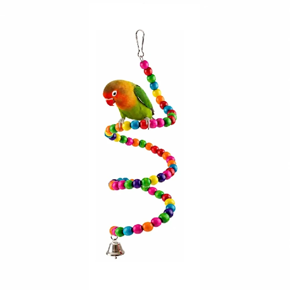 Juguete Cuenca Flexible Para Aves Con Cascabel