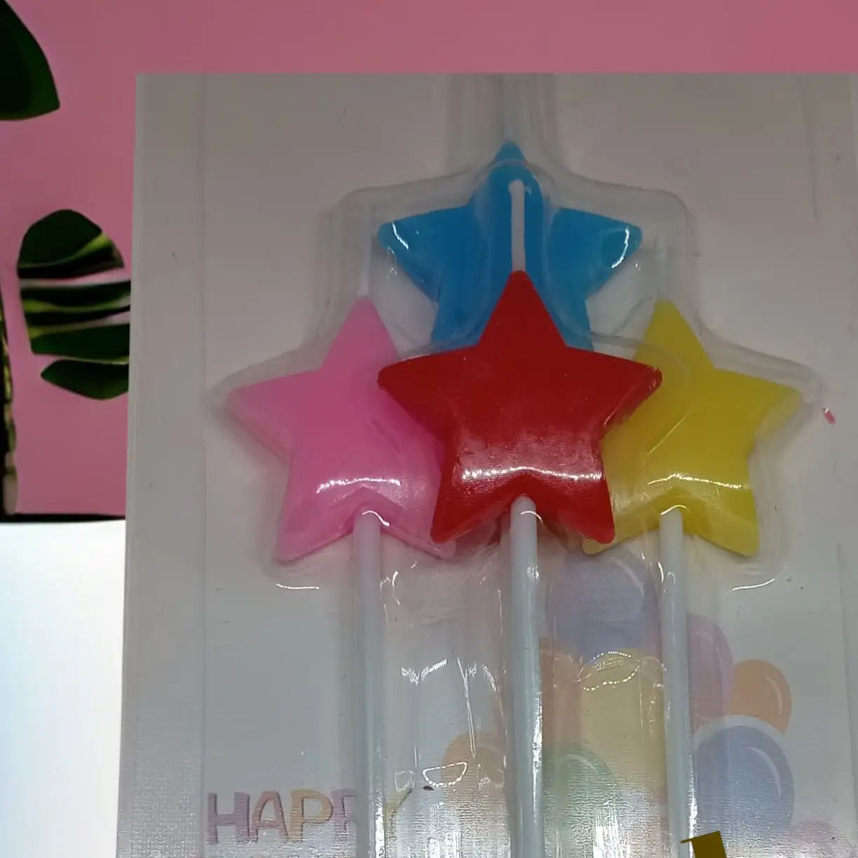Vela de estrellas de colores 