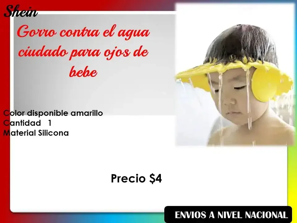 Gorrito para baño de bebes  4