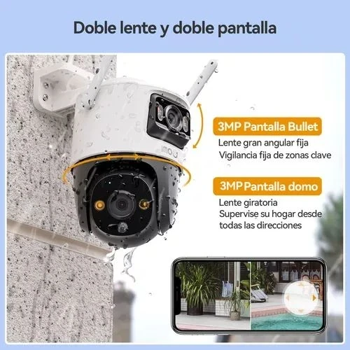 Cámara De Seguridad 6mp  Doble Lente Video A Color 24/7 Imou Sense Alta Definición 4