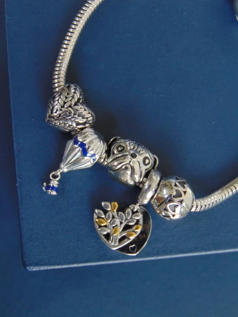 PULSERA ACERO PLATE TIPO PANDORA HOGAR