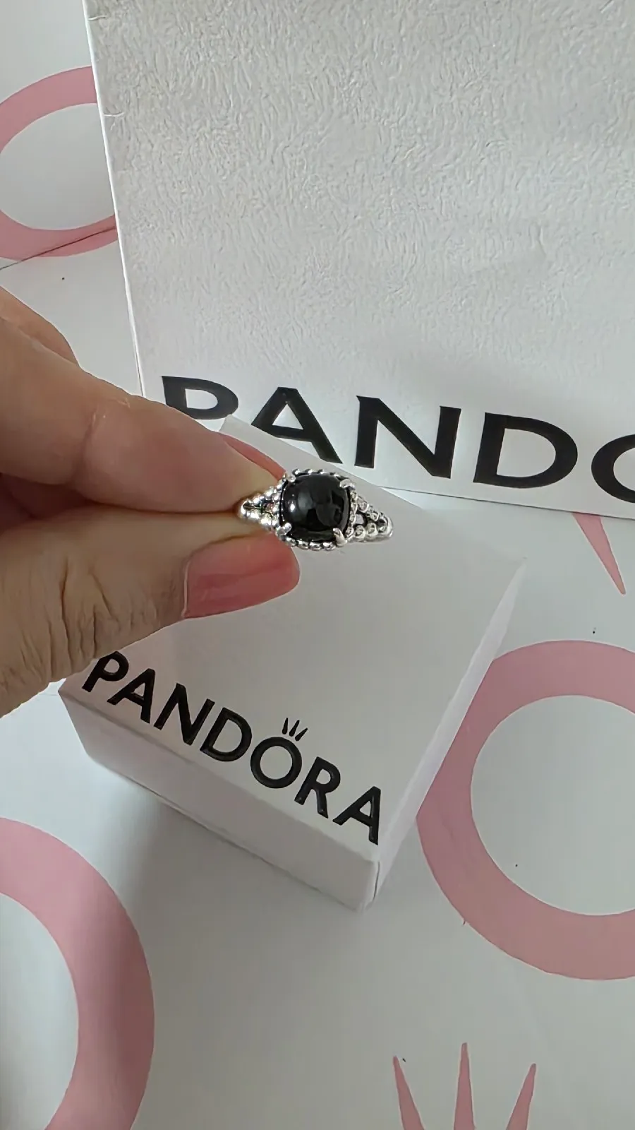Pandora Ring Vibrant Spirit Black Crystal  4