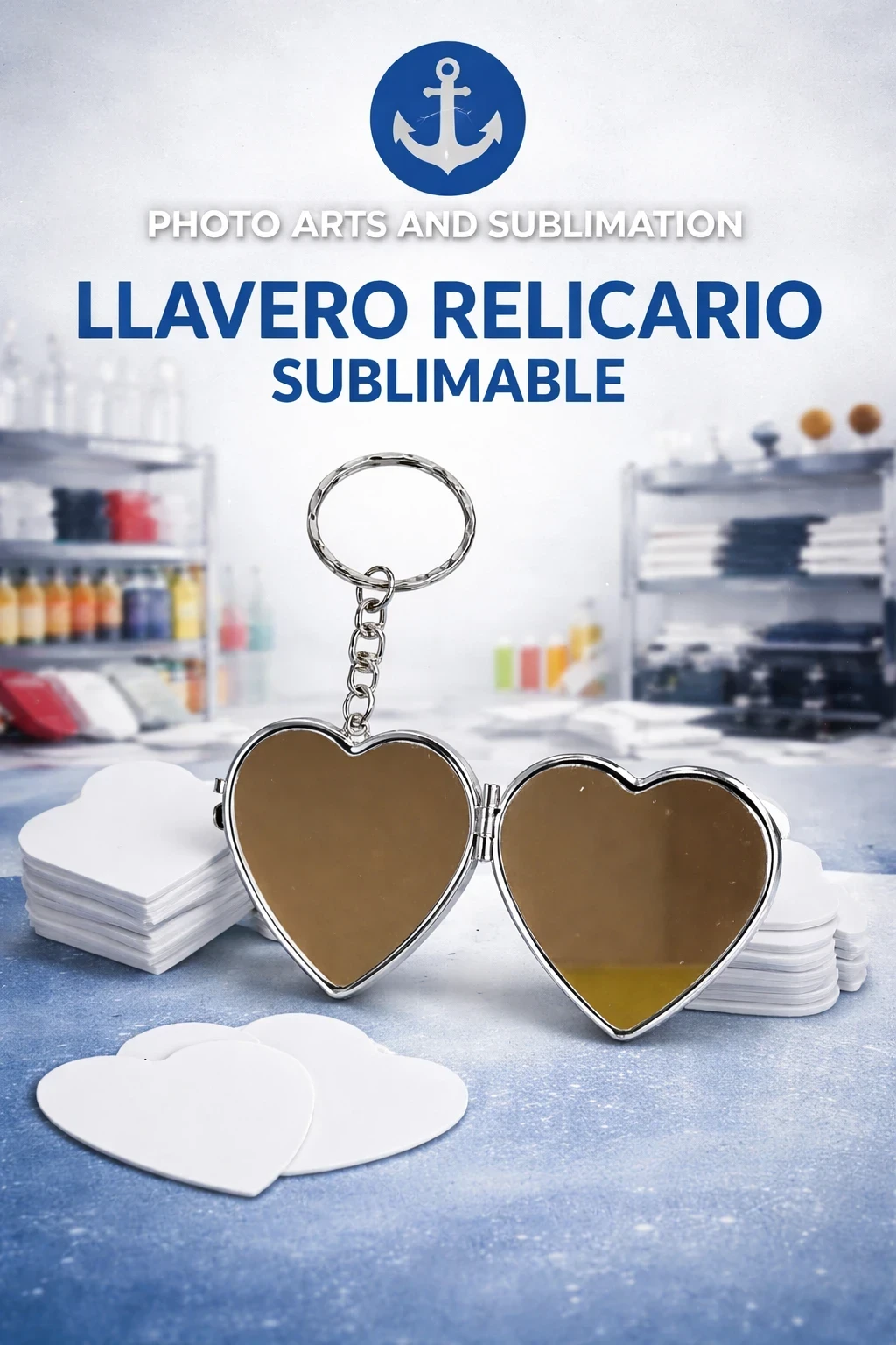 Llavero Relicario Sublimable