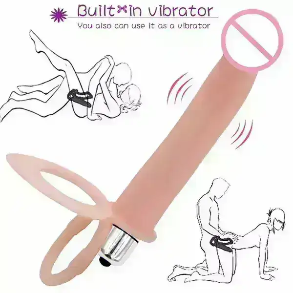 Doble Anillo con dildo A009