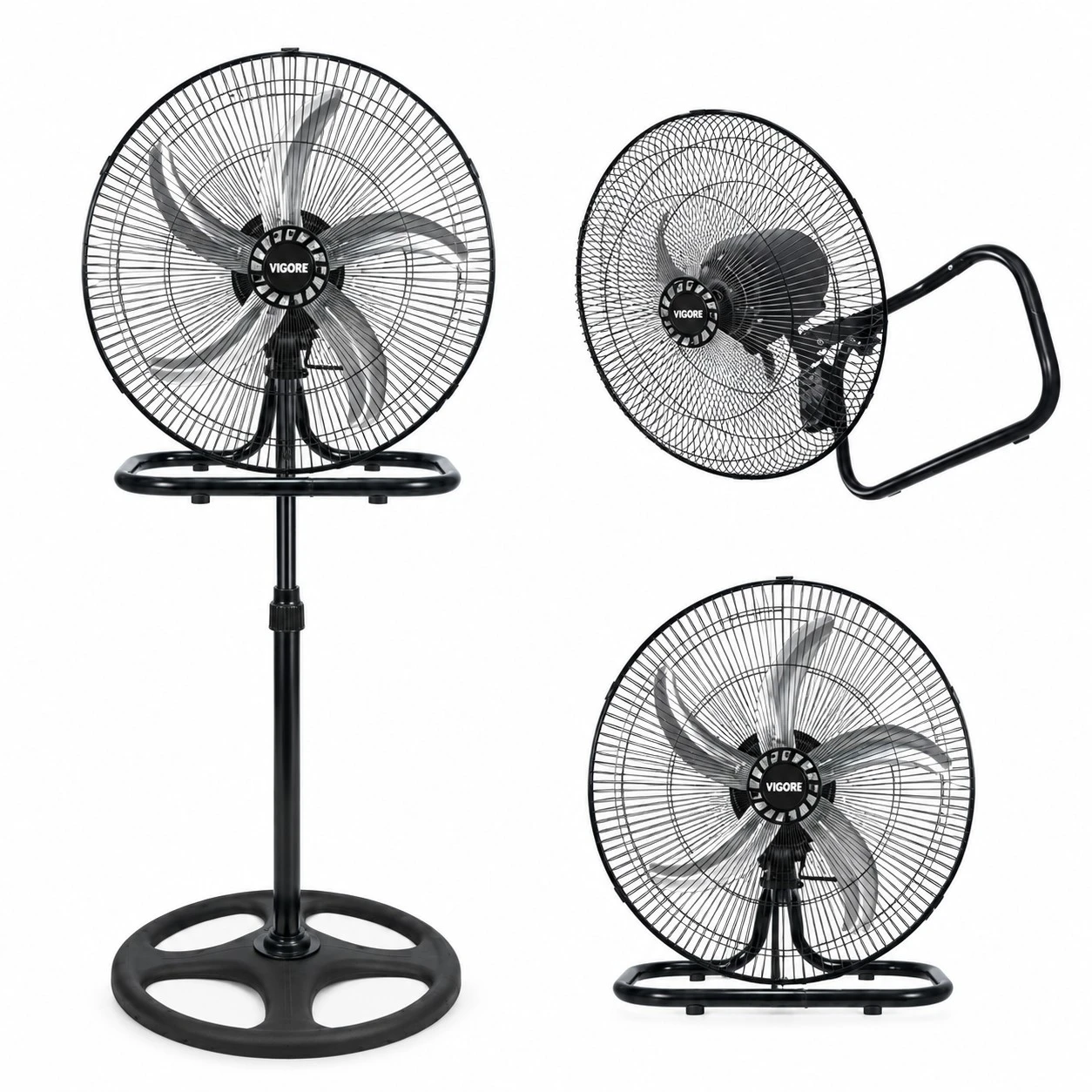 Ventilador Acero inox. 5 Aspas/ 3 en 1/ 18"