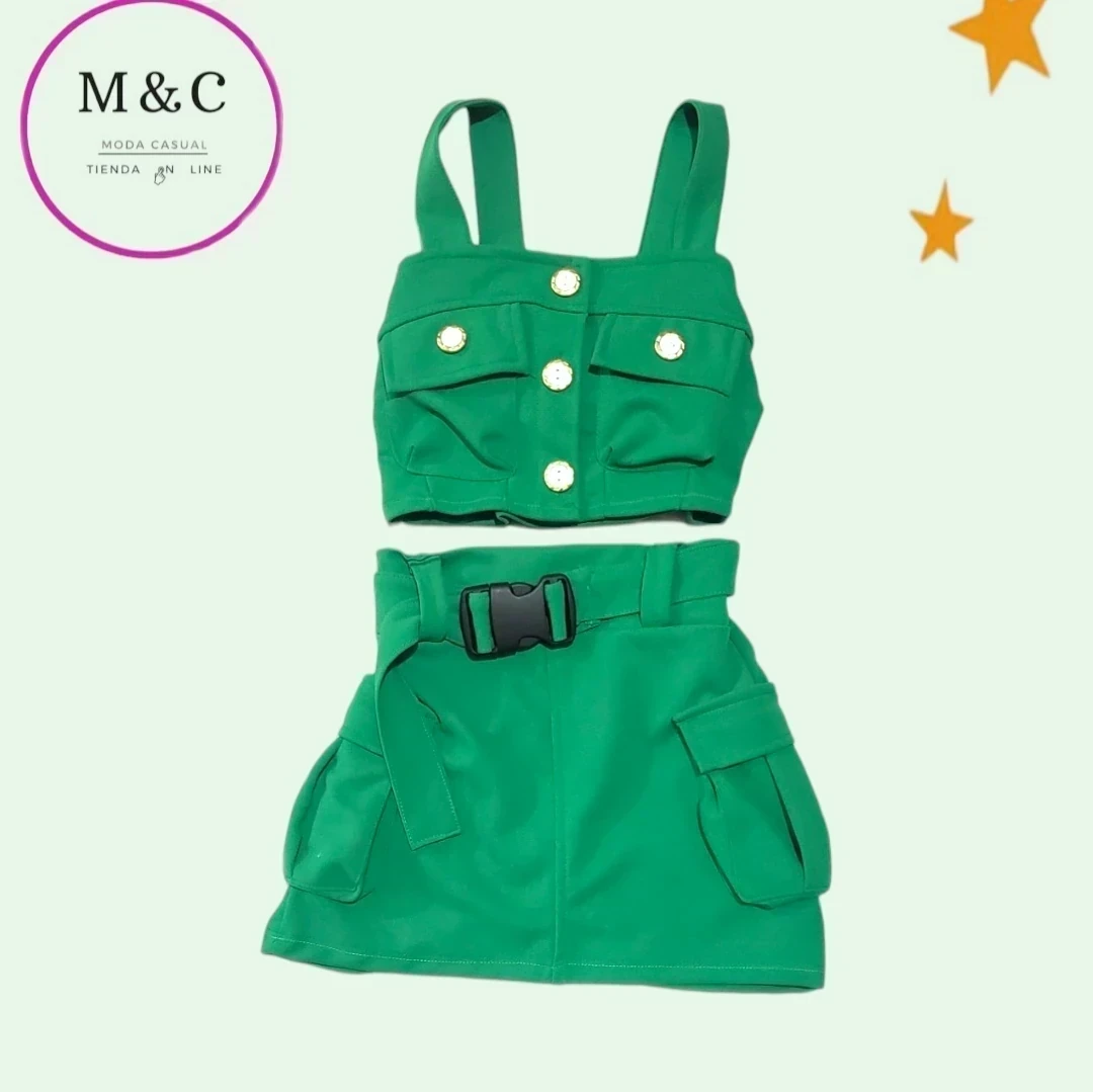 Conjunto casual con falda Talla- Chica 