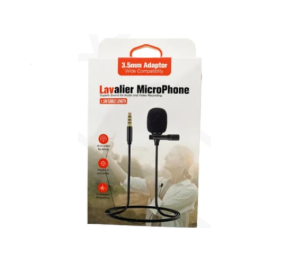 Micrófono de solapa lavalier de 3.5 Aux 2
