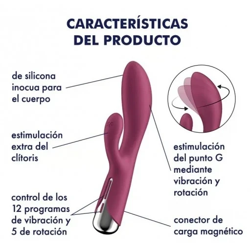 Santisfyer Spinning Rabbit 1 vibrador de punto G y clitoris con rotacion 2