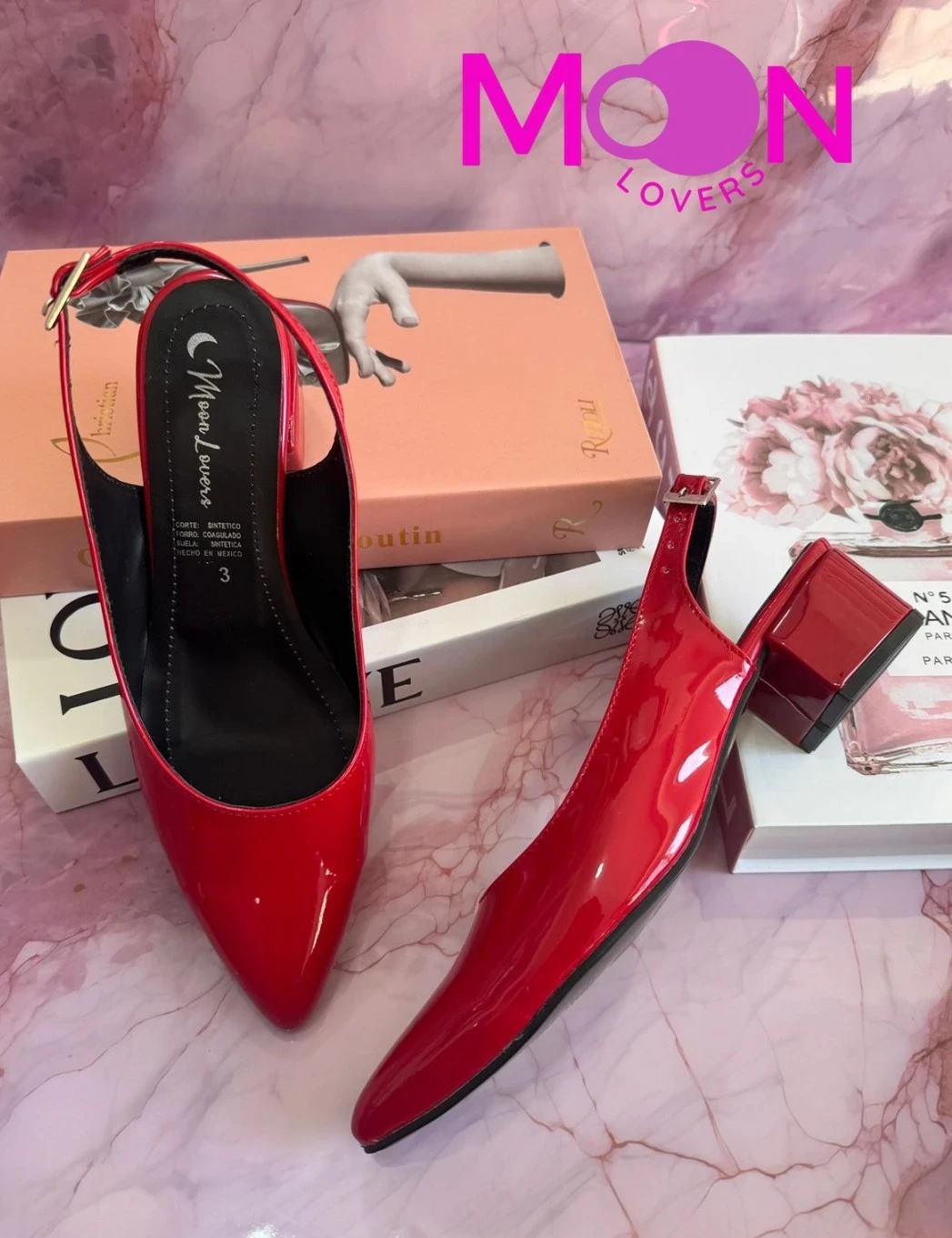 Mod.1017 Tacon Charol Rojo