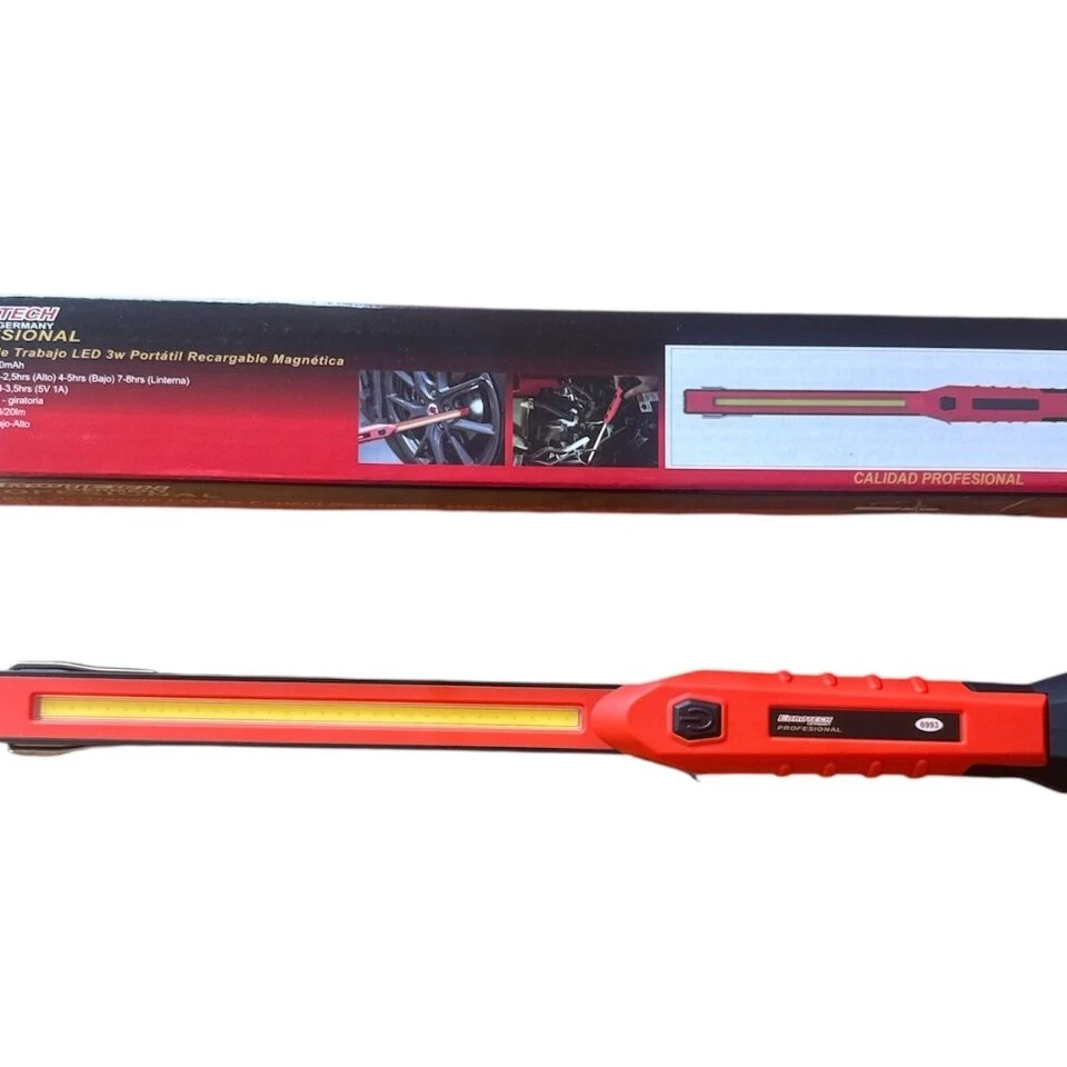 Portátil recargable LED Eurotech con gancho y base magnetica