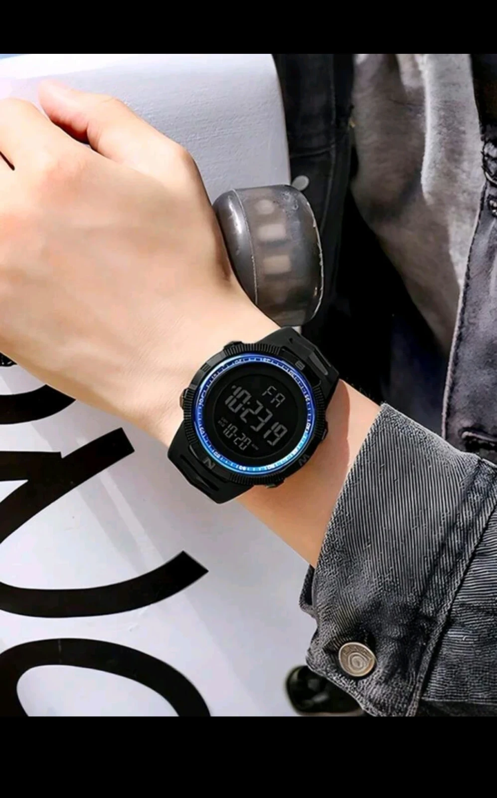Reloj Digital Deportivo para Caballero - Reloj de Pulsera Táctico Militar con Retroiluminación EL, Alarma, Cronómetro y Calendario 2