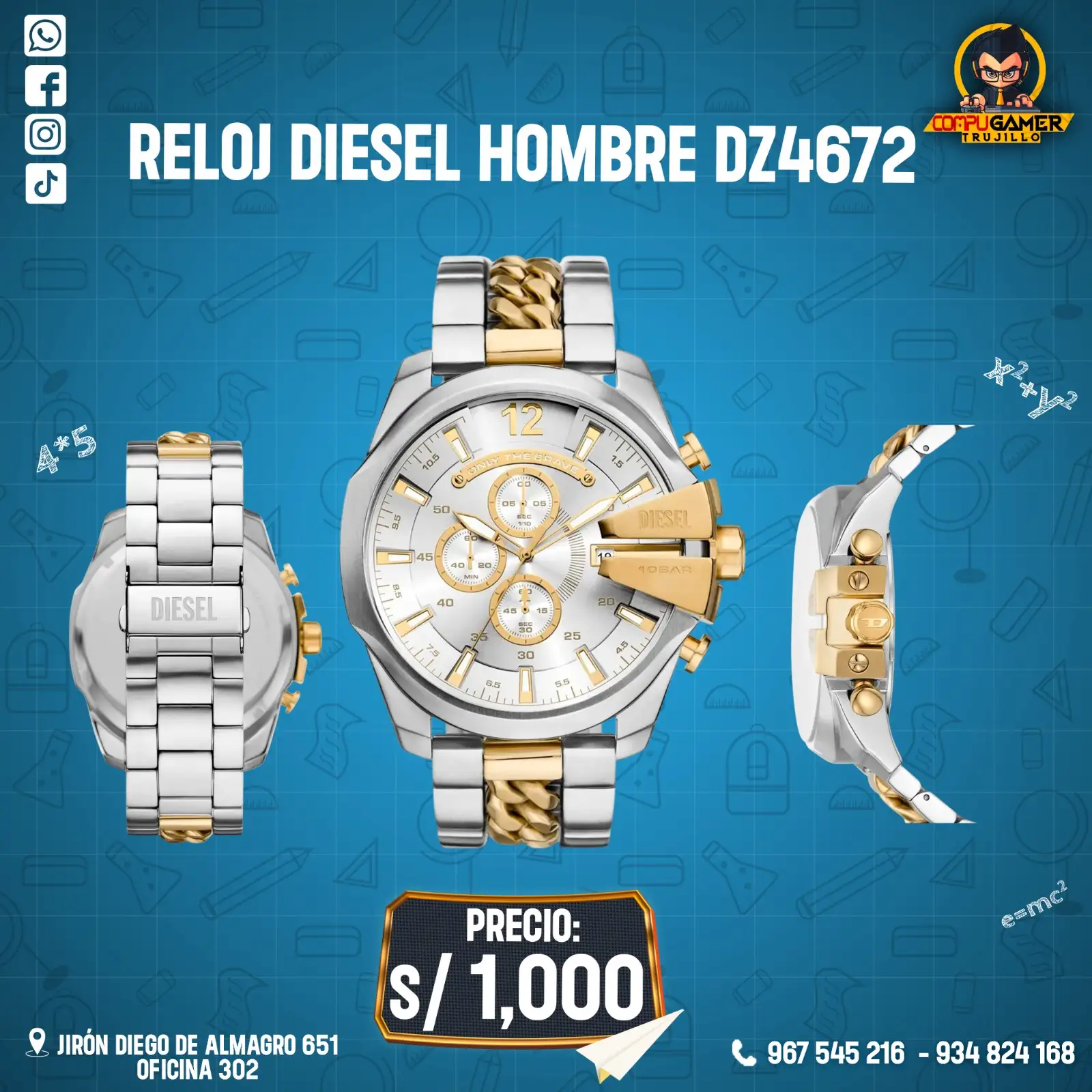 RELOJ DIESEL HOMBRE DZ4672