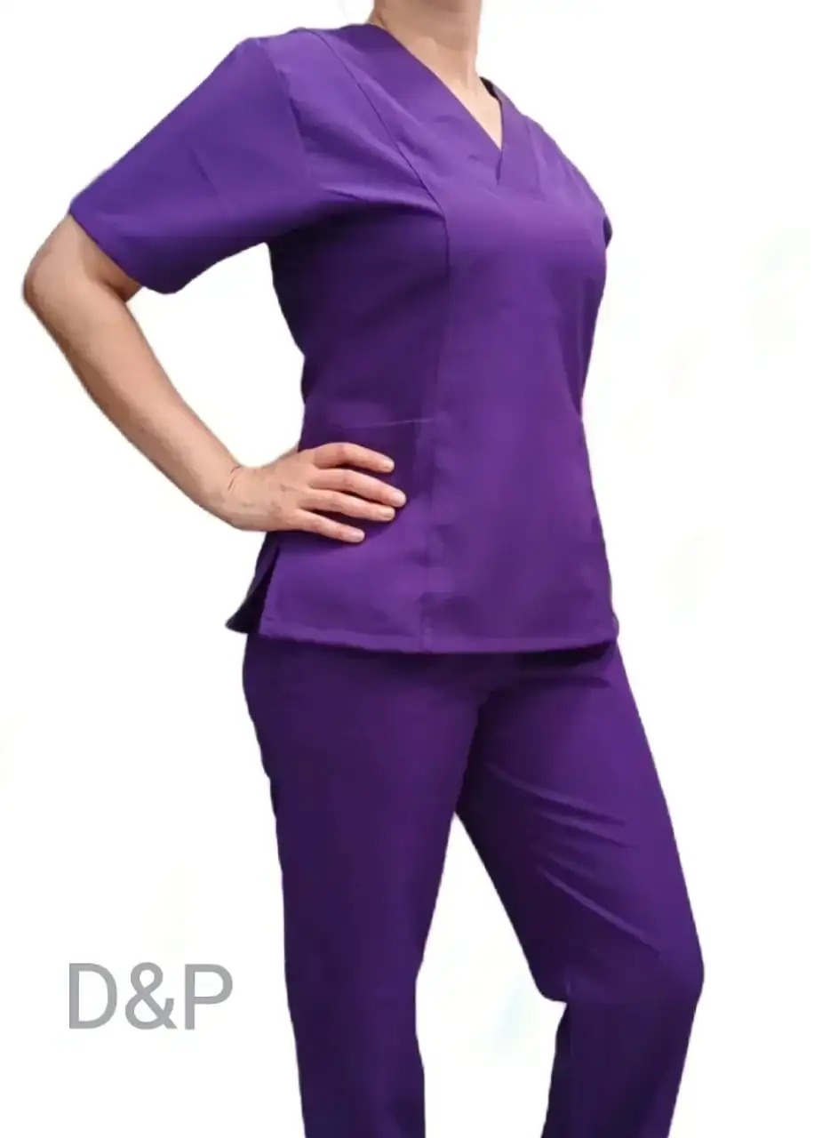 Uniforme en Colores Dama Antifluido Cuello V 2
