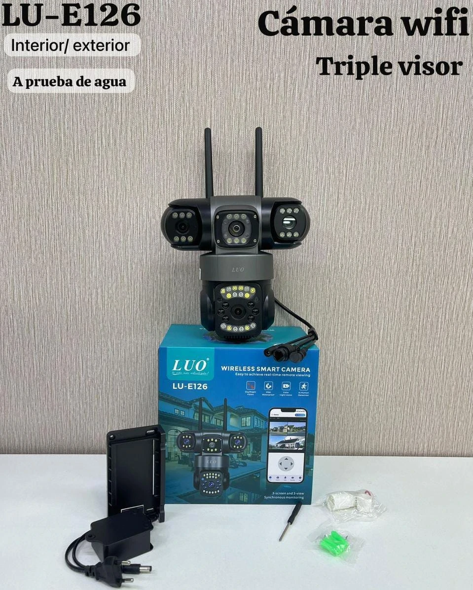CAMARA LUO WIFI TRIPLE VISIÓN P/INTERIOR O EXTERIOR 