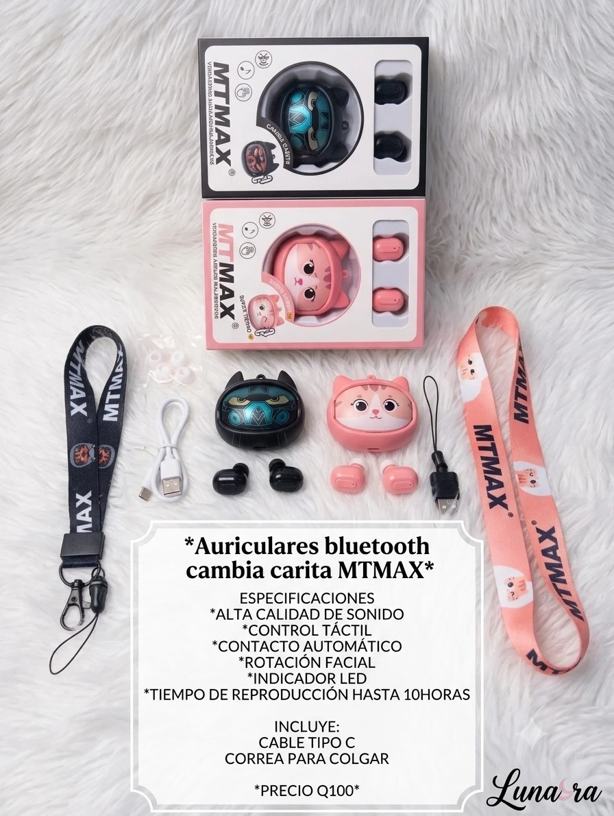 Auriculares cambia caritas 
