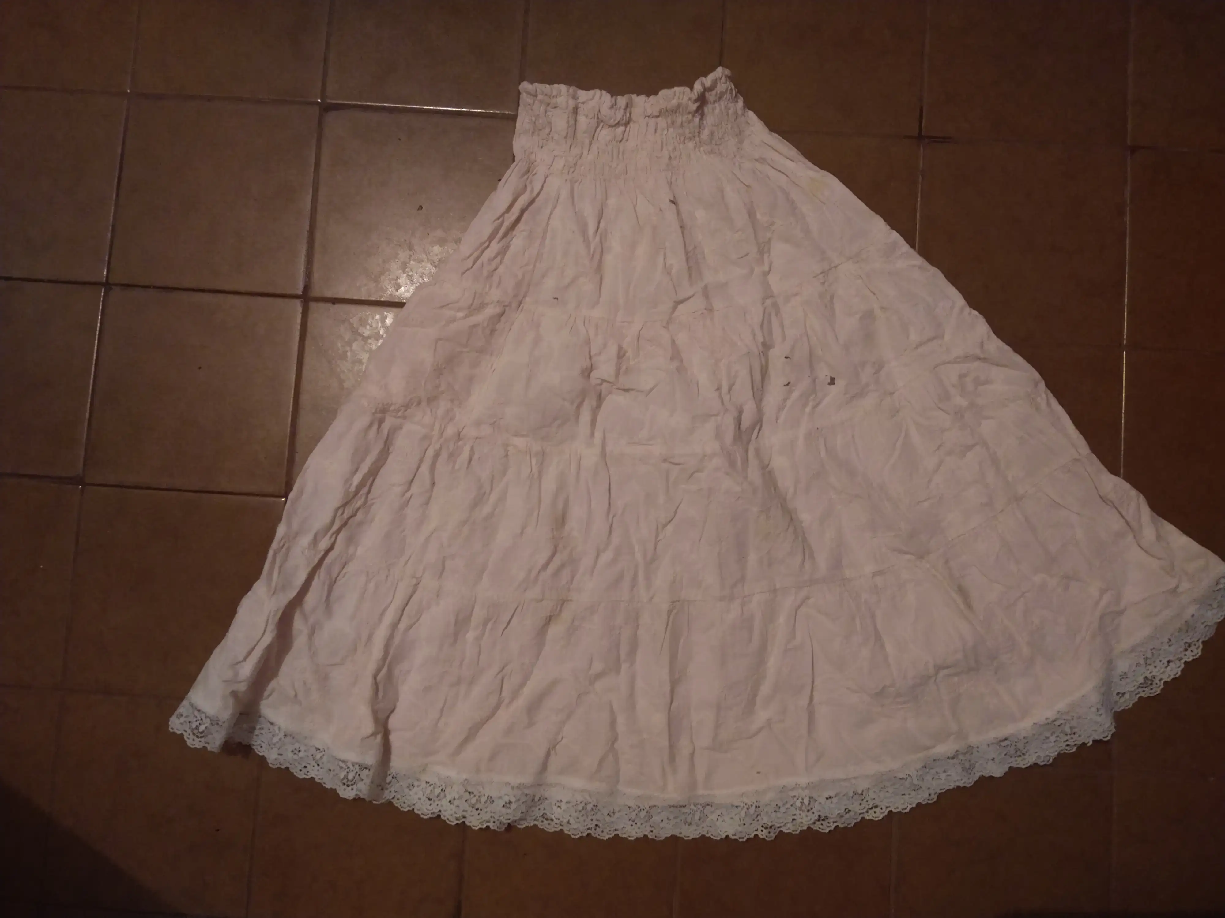 Pollera bordada con detalles