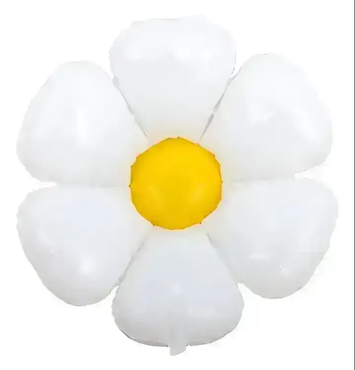 Globo metalizado silueta flor margarita 78 x 65 cm