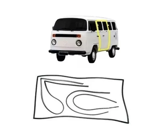 Juego gomas de puerta lateral Kombi 1975-1995 162848