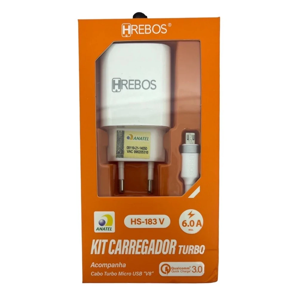 Carregador USB Turbo Tipo C Hrebos