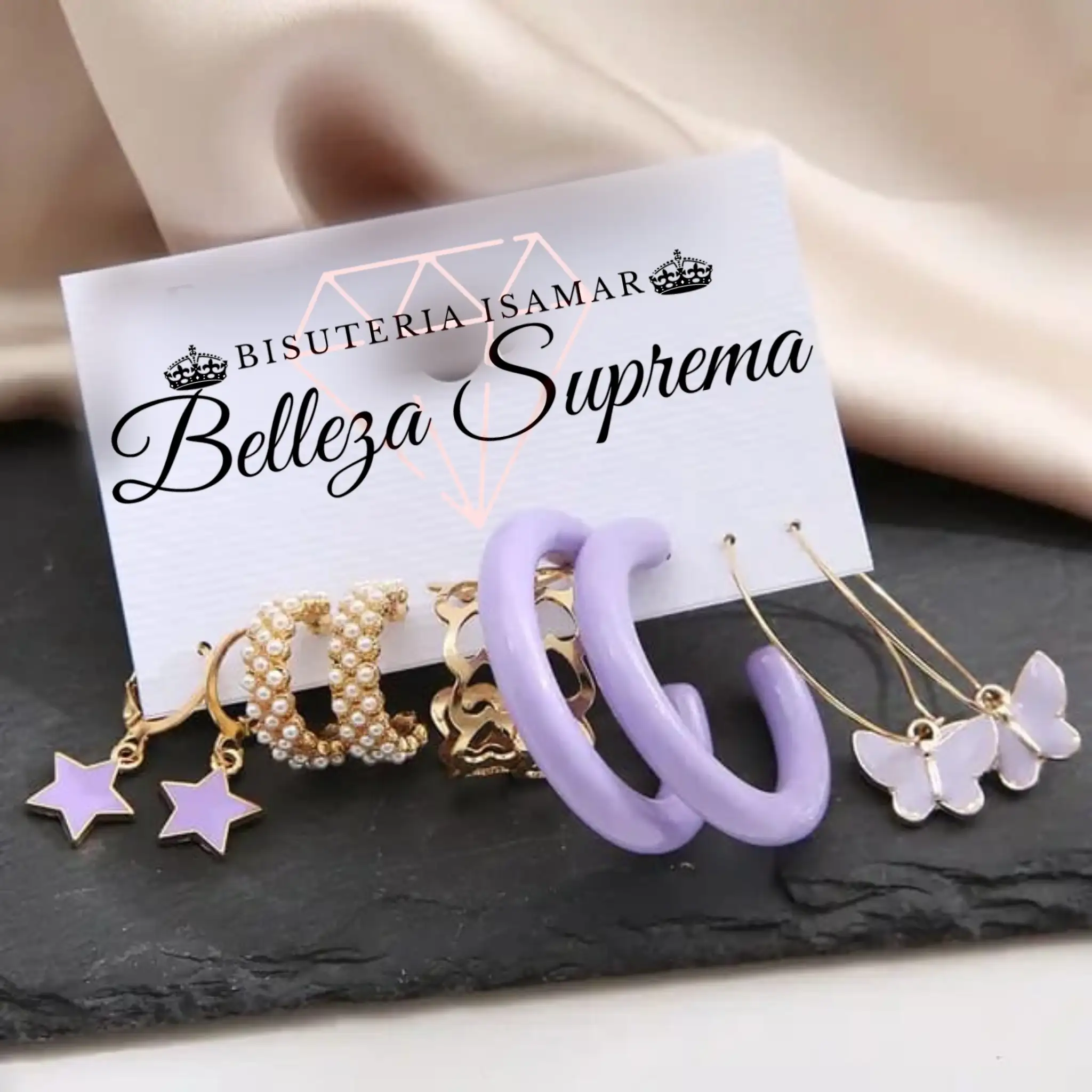 SET DE AROS COMBINACIÓN LILA