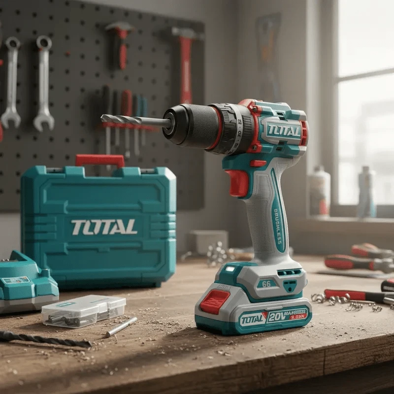 TIDLI20668 Taladro percutor 66nm + 2 baterías 2ah industrial total 3