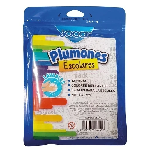 plumines jocar c/12 piezas 2