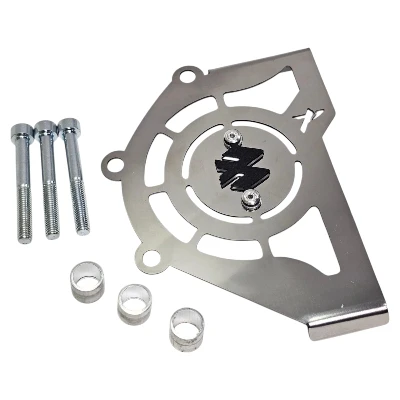 NS 200 Tapa piñon acero cromado logo 3d negro ML
