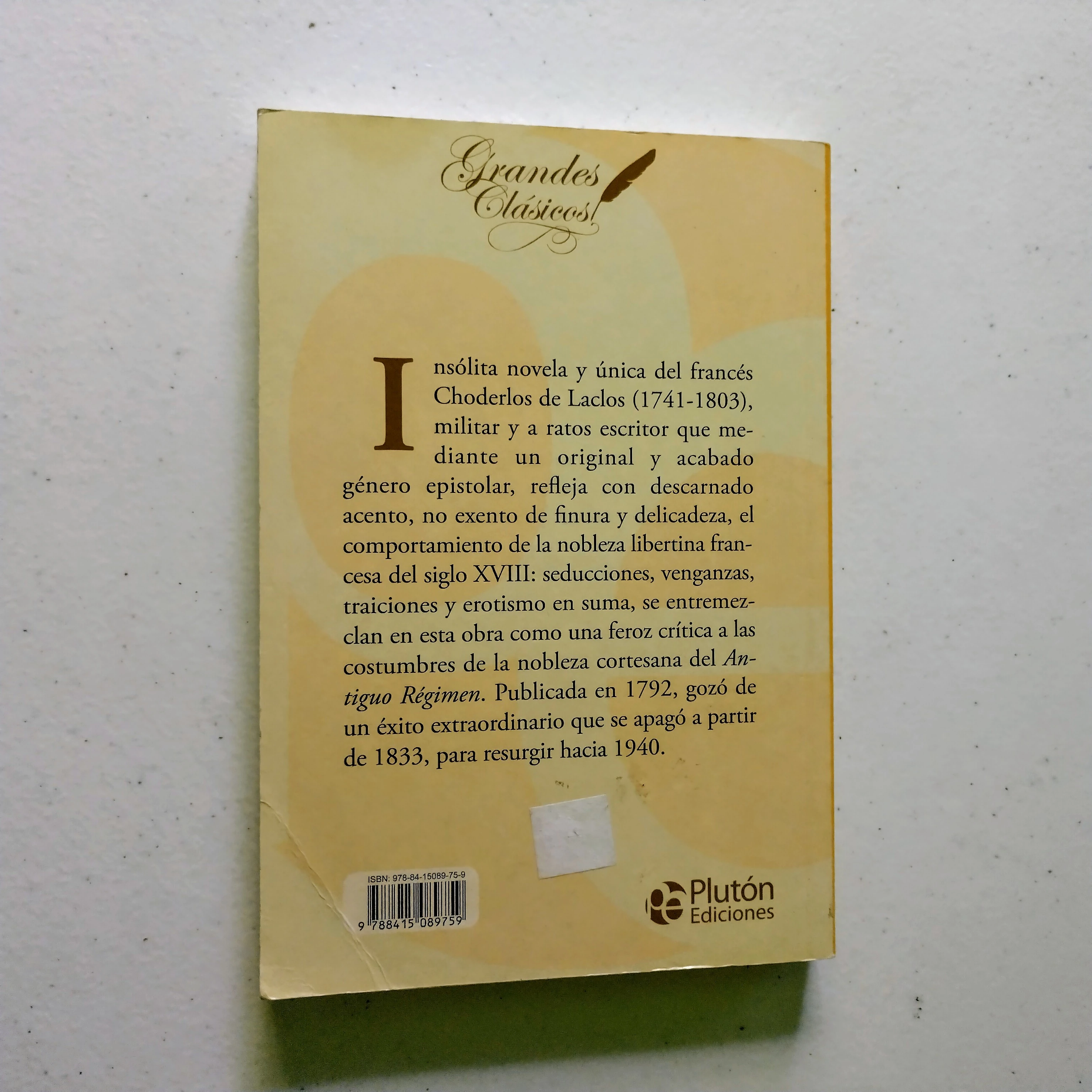 Las amistades peligrosas, Choderlos de Laclos, nuevo  2