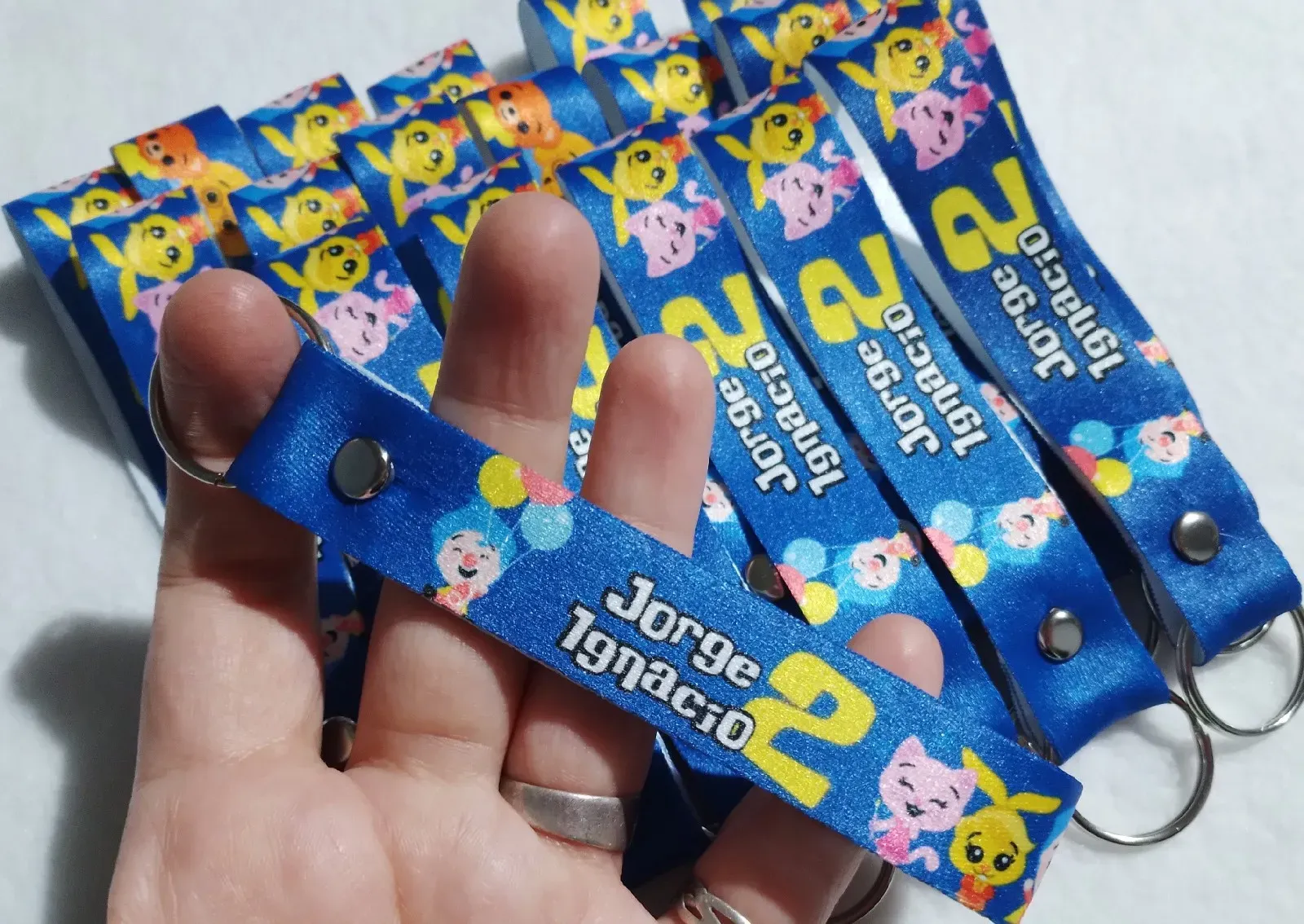 Llavero cinta 10cm con aro pack por 10 unidades  3