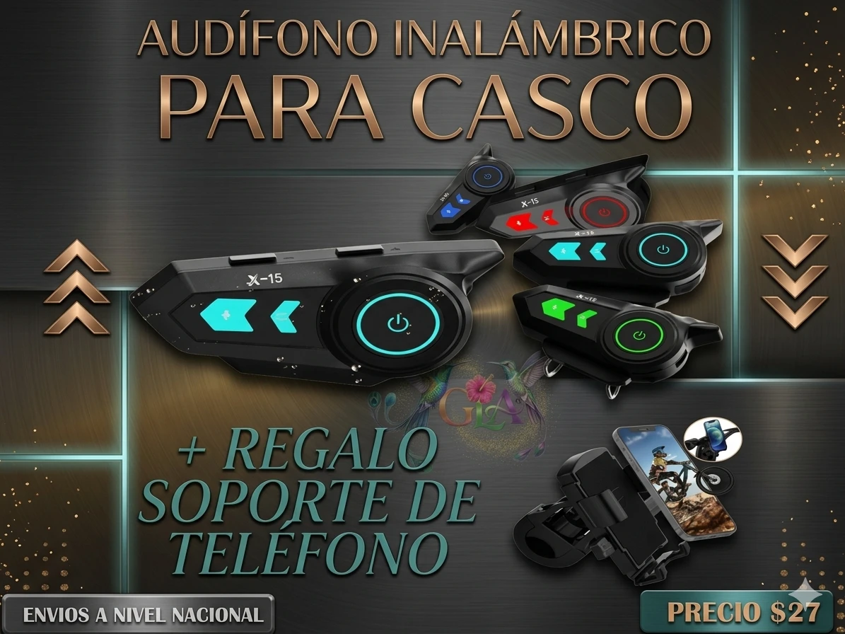 Dúo oferta aufifoni casco de moto más soporte para celular