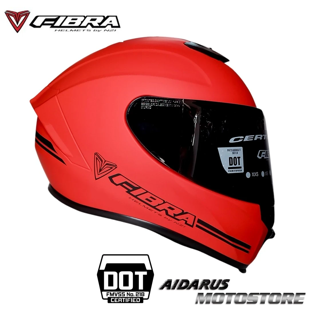 CASCO FIBRA GIGA ROJO MATE