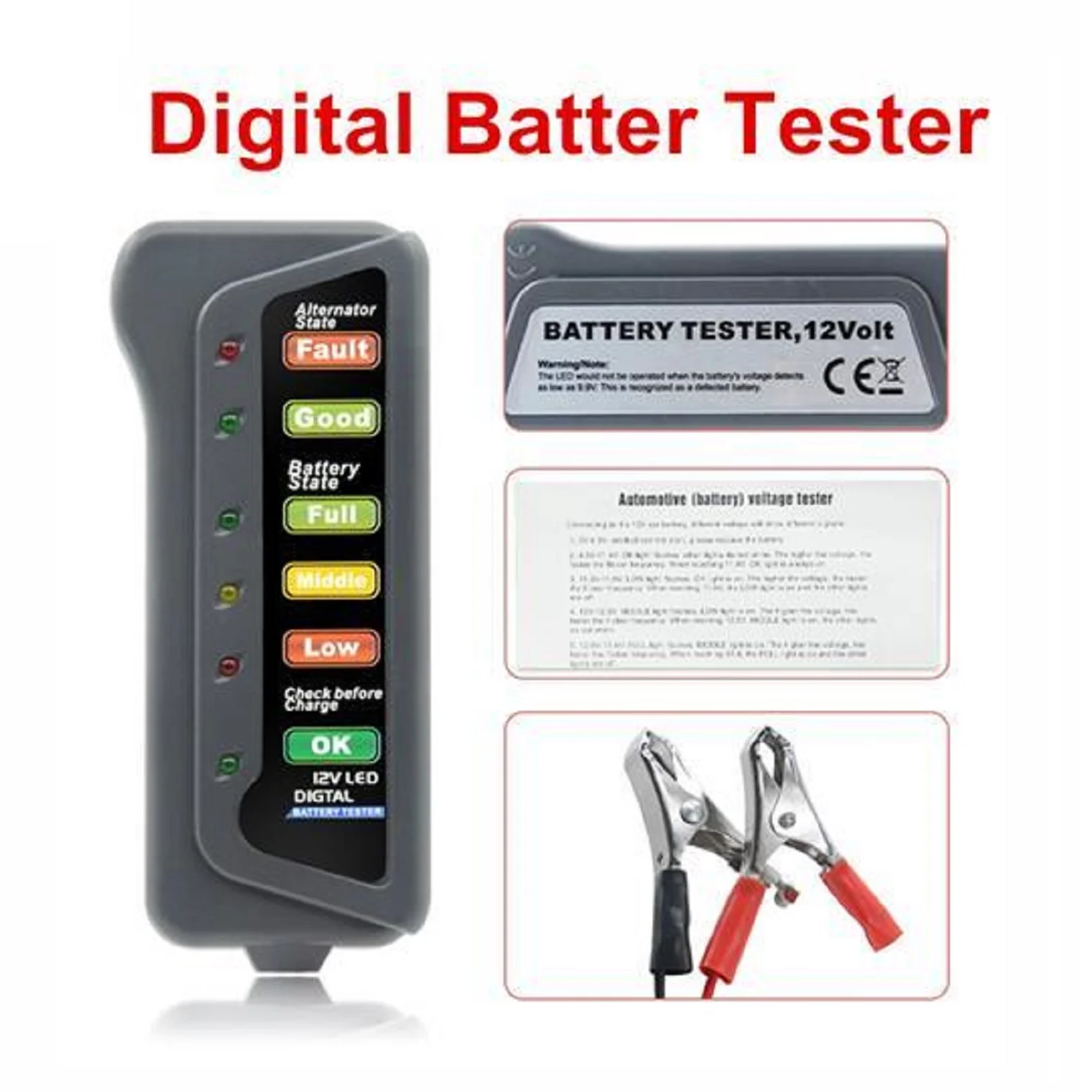 Pribador de Bateria Alternador Carro 3