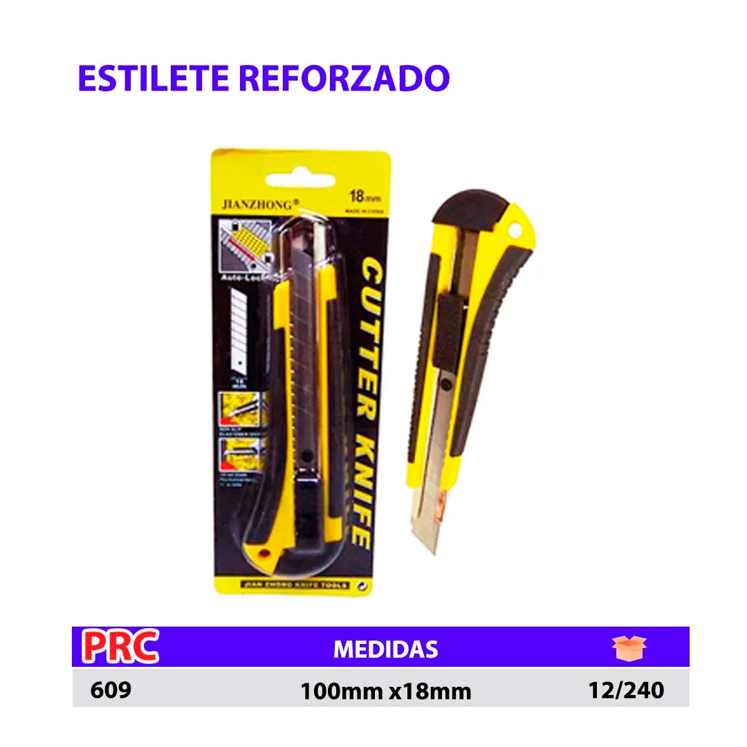 ESTILETE Reforzado C/4 HOJAS ECO 100 MM x18 MM