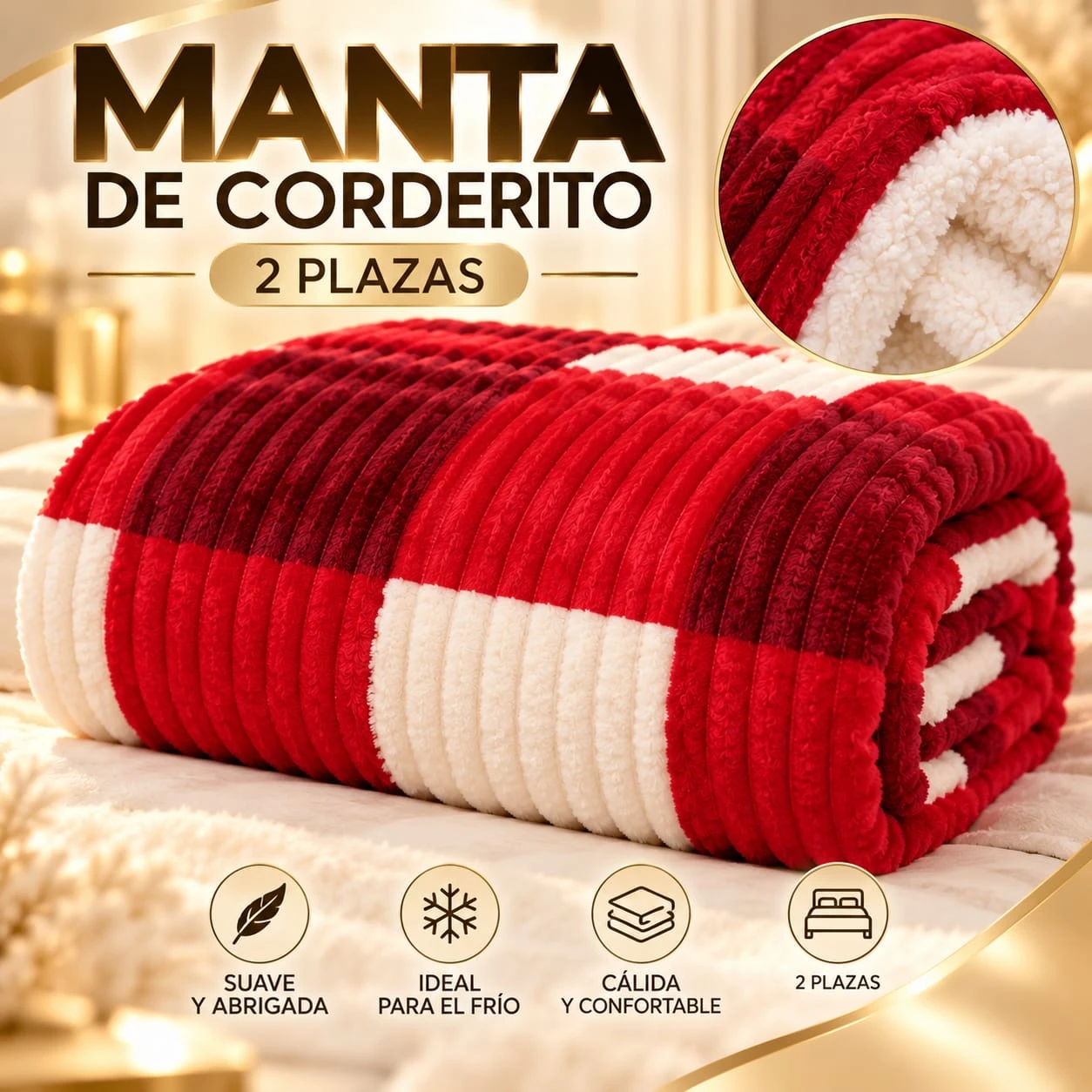 MANTA DE CORDERITO 2 PLAZAS