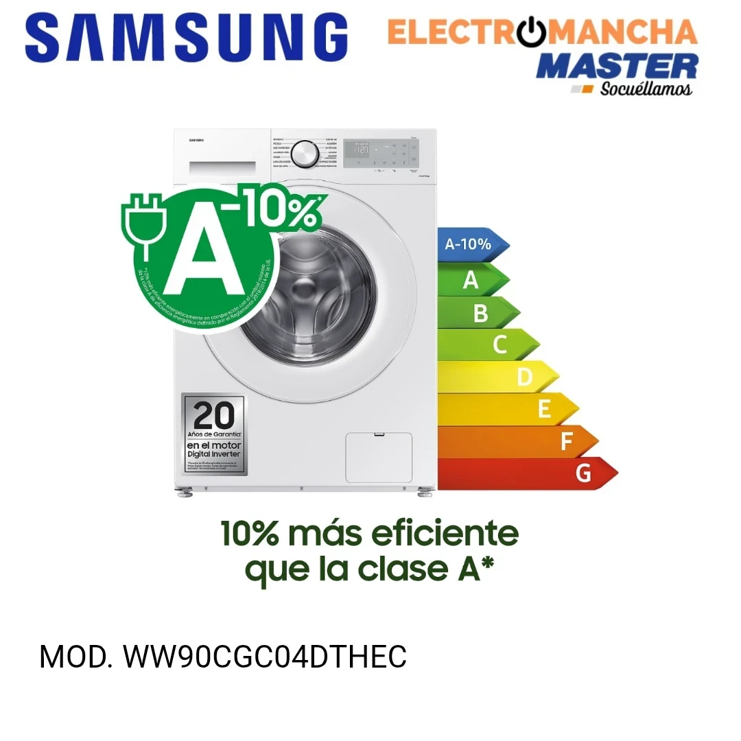 LAVADORA SAMSUNG MOD. WW90CGC04DTHEC 9 KILOS A 4