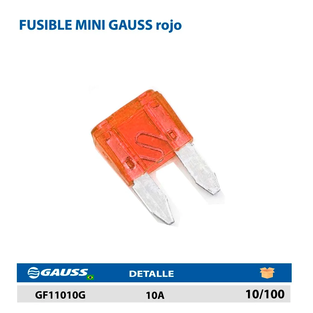 FUSIBLE MINI GAUSS rojo 10A