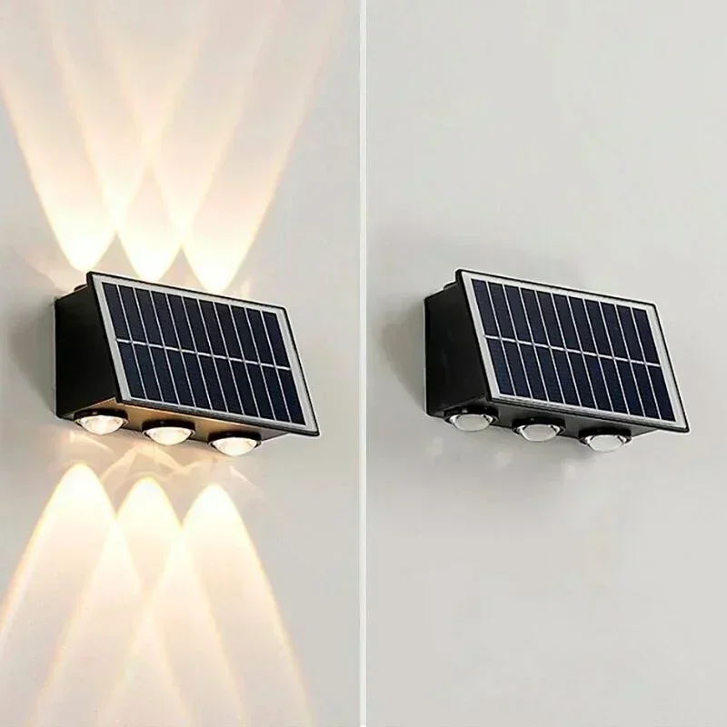 APLIQUE PARED SOLAR 1.6W NEGRO IP65 2