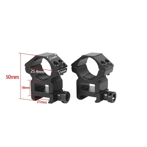 Montura Para Riel De 22Mm Y Tubo De 25.4Mm