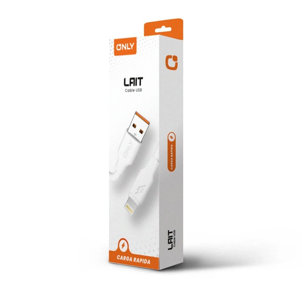 CABLE USB LIGHTNING "IPHONE" – ONLY – BLANCO
