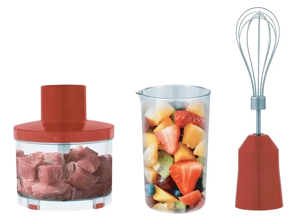 MIXER EIFFEL 3 en 1 ACERO INOX ROJA  4