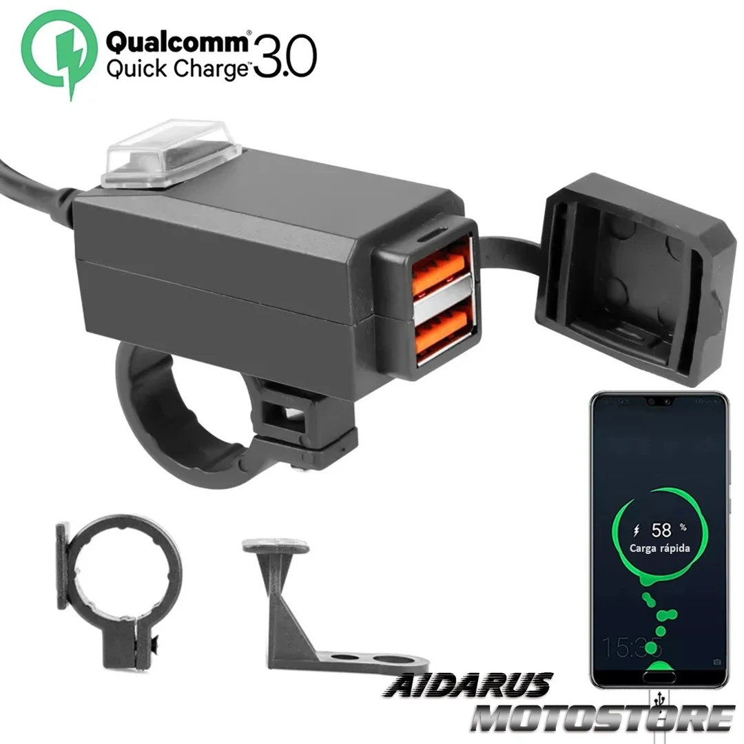 CARGADOR DOBLE USB DE CARGA RAPIDA