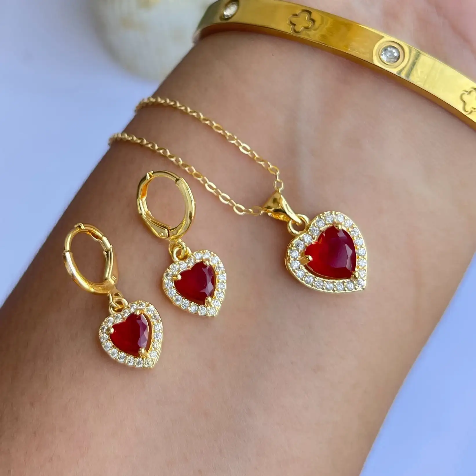 Set corazon rojo