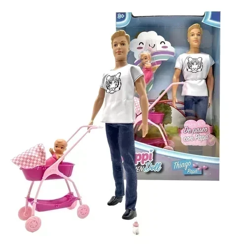 MUÑECO POPPI MEN CON BEBE