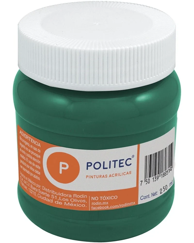 Politec pintura verde bandera frasco de 250 ml